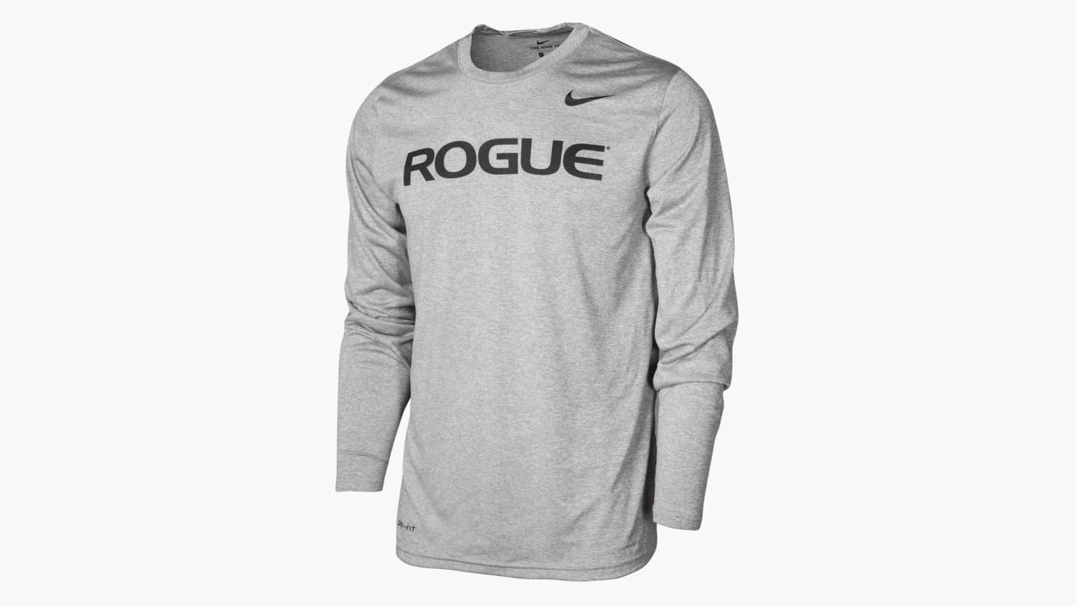 Rogue Nike Dri Fit Legend 2.0 Long Sleeve Tee Heather Gray Rogue Fitness